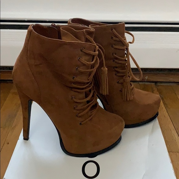 Lace up, platform booties - Picture 4 of 6
